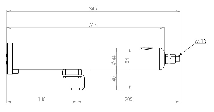 Externí horizontální plastové pouzdro KPB 25