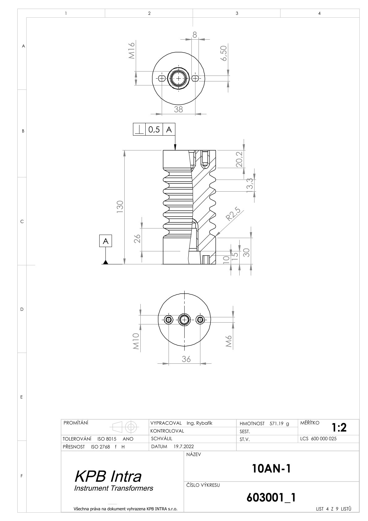 Podpěrný izolátor 10AN-1